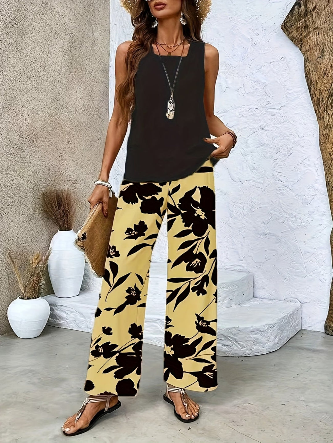 Chic And Relaxed 2pcs Women's Outfit | Stylish, Comfortable, Perfect for Spring and Summer Events