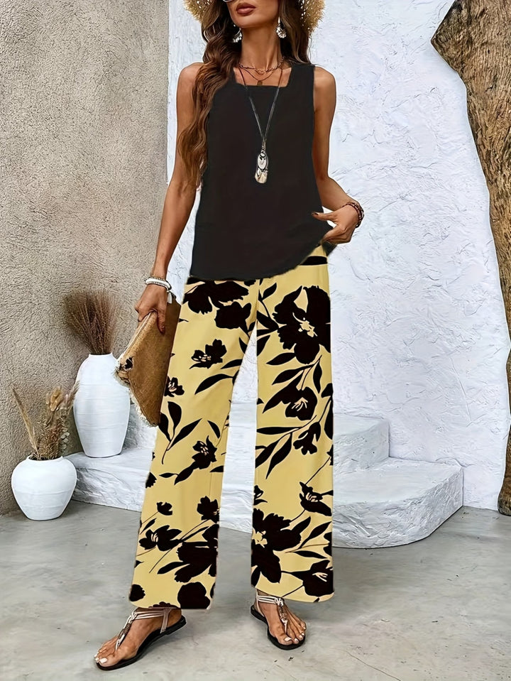 Chic And Relaxed 2pcs Women's Outfit | Stylish, Comfortable, Perfect for Spring and Summer Events