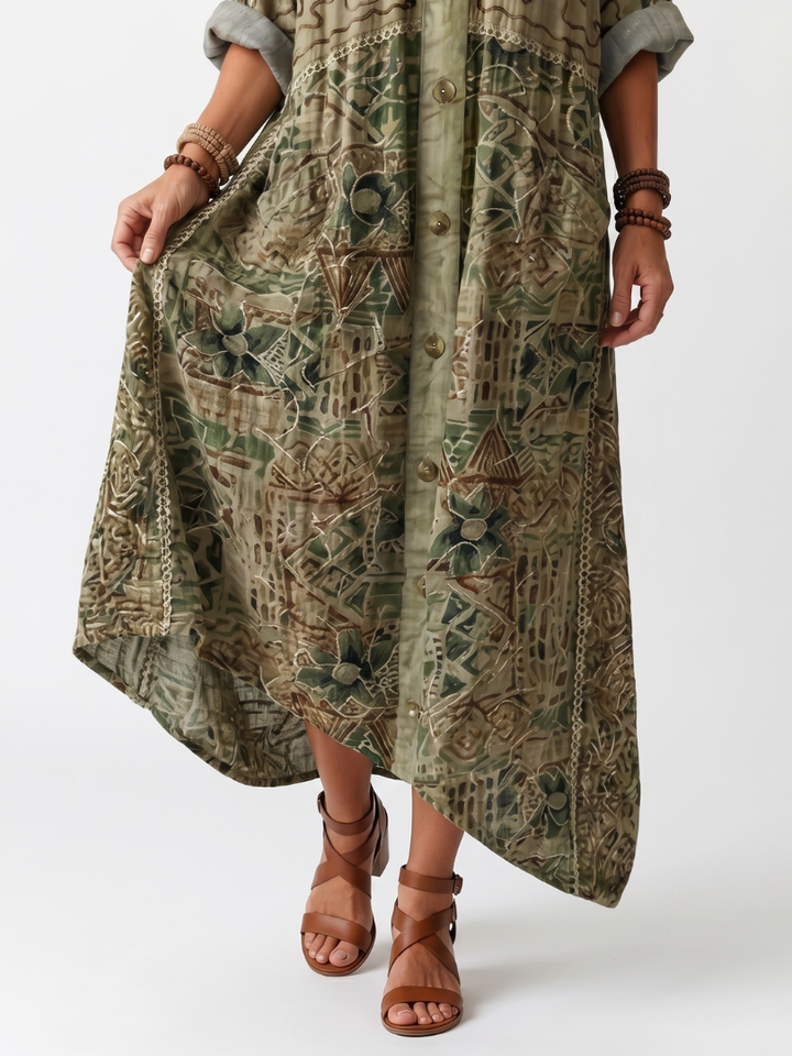 Aleta | Stylish oversized midi dress with convenient pockets