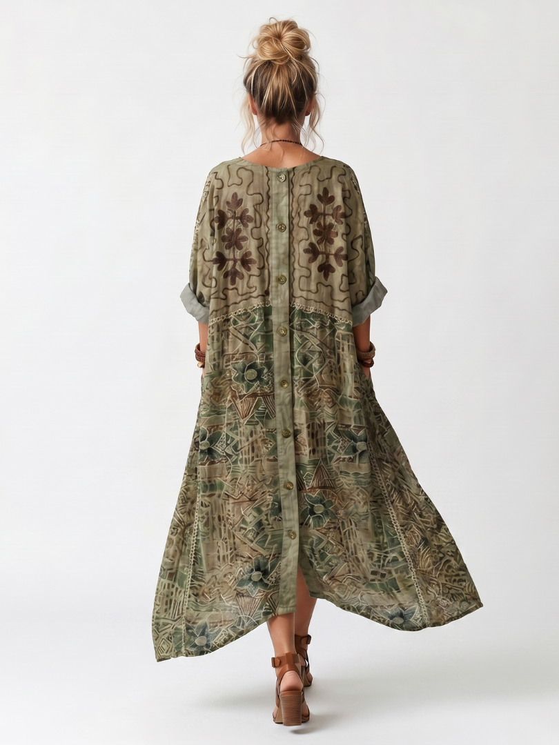 Aleta | Stylish oversized midi dress with convenient pockets