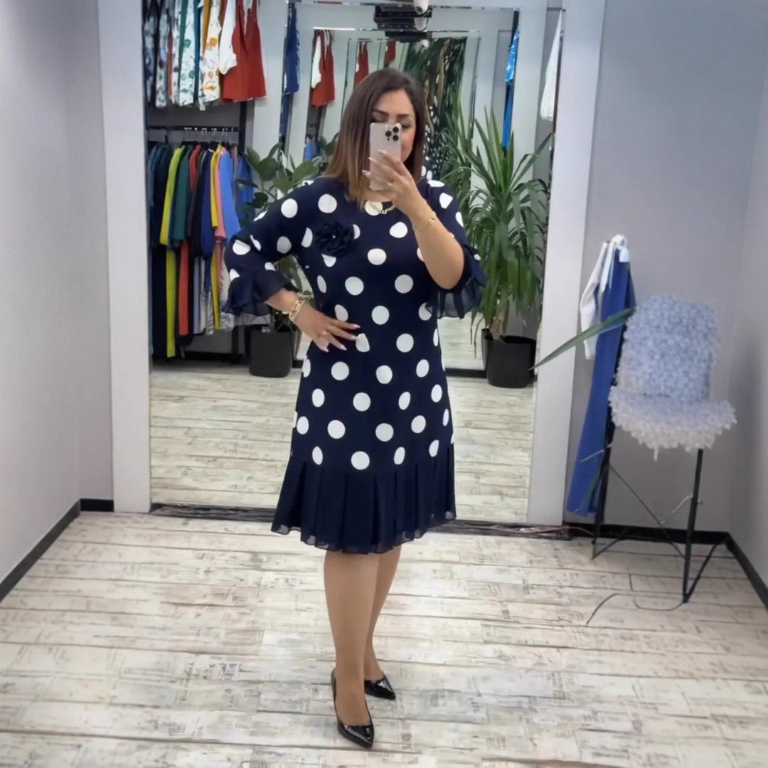 HELENA™ Elegant Pleated Dress