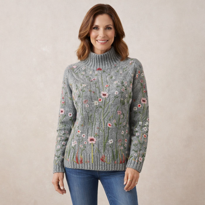 Abigail | Classic Vintage Floral Sweater
