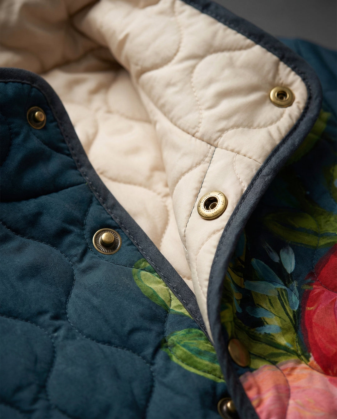Amaya | Stylish Quilted Jacket with Vintage Floral Design