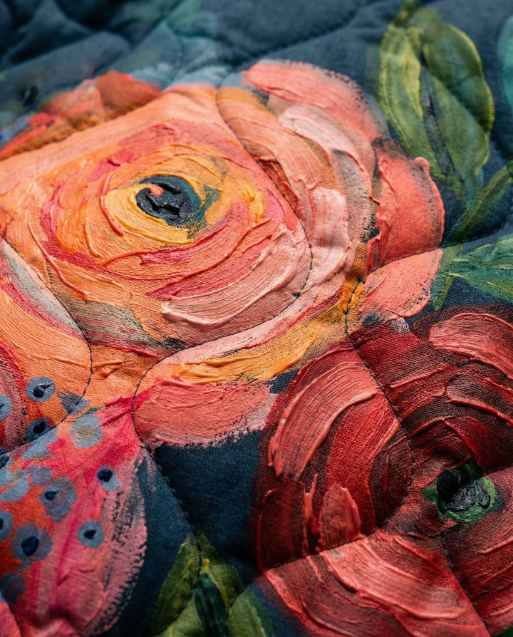 Amaya | Stylish Quilted Jacket with Vintage Floral Design