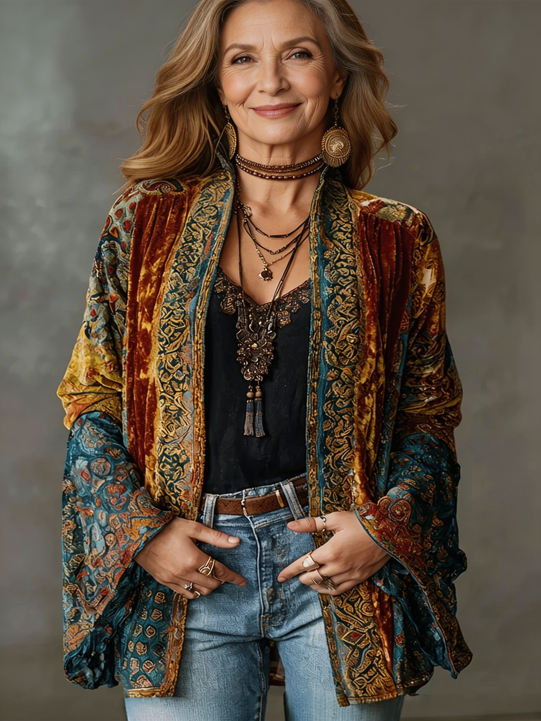 Darcy | Stylish Boho Kimono Cardigan with Embroidery