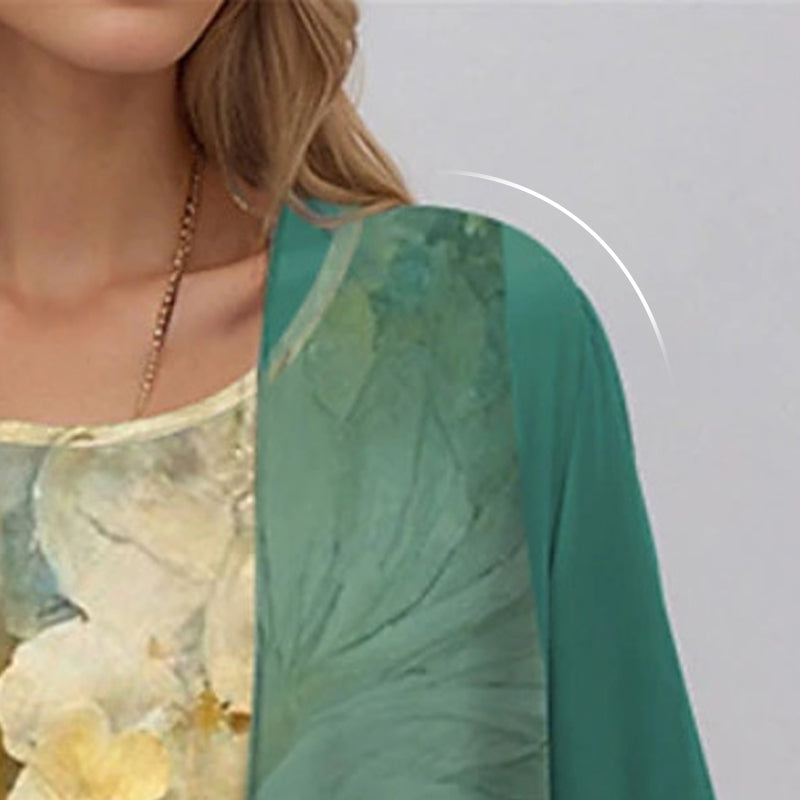 Noemie Dress | Stylish Layered Midi for Effortless Elegance