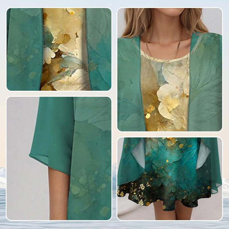 Noemie Dress | Stylish Layered Midi for Effortless Elegance