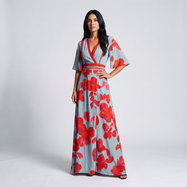 Grace Dress | Floral Wrap Maxi
