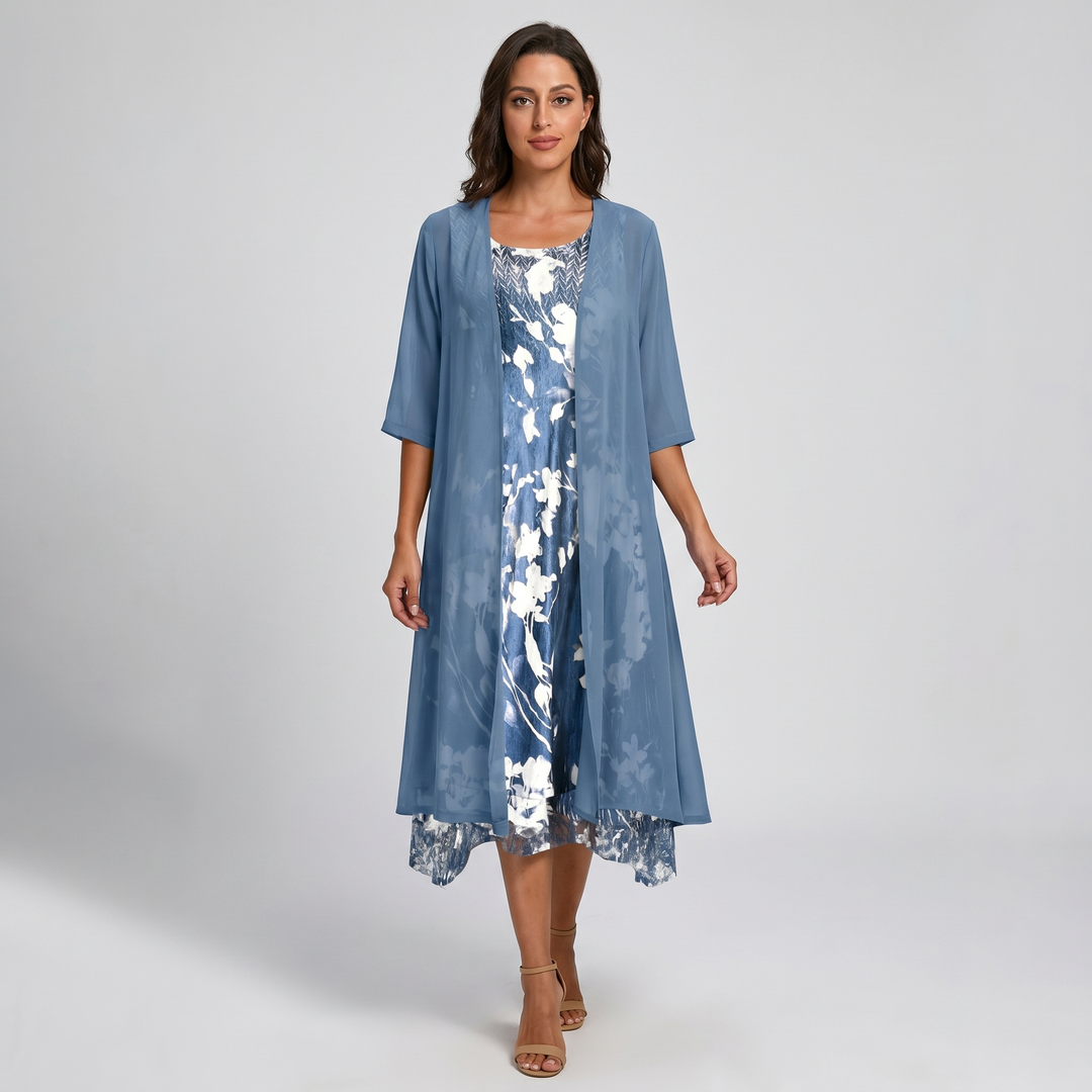 Noemie Dress | Stylish Layered Midi for Effortless Elegance