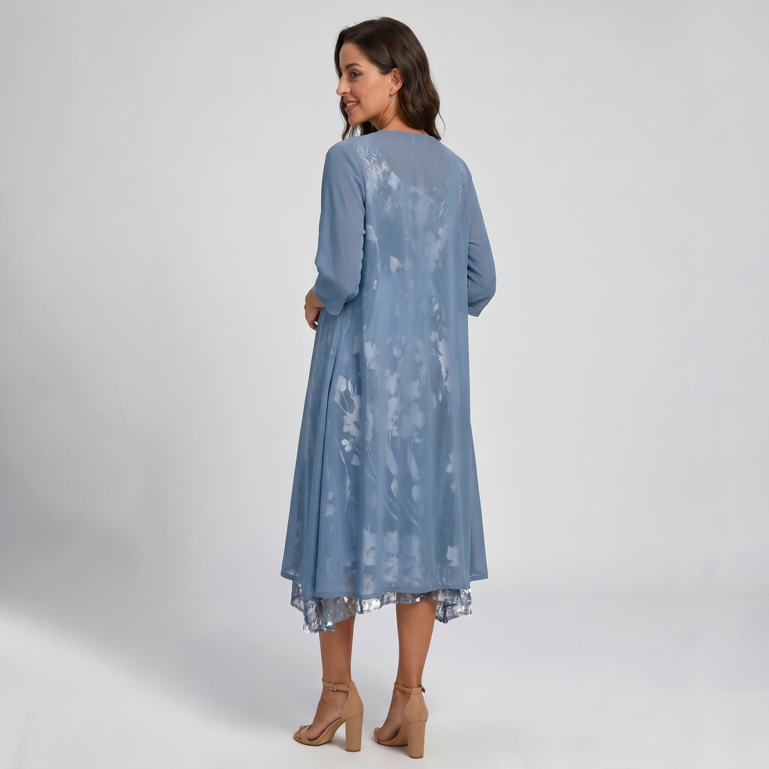 Noemie Dress | Stylish Layered Midi for Effortless Elegance