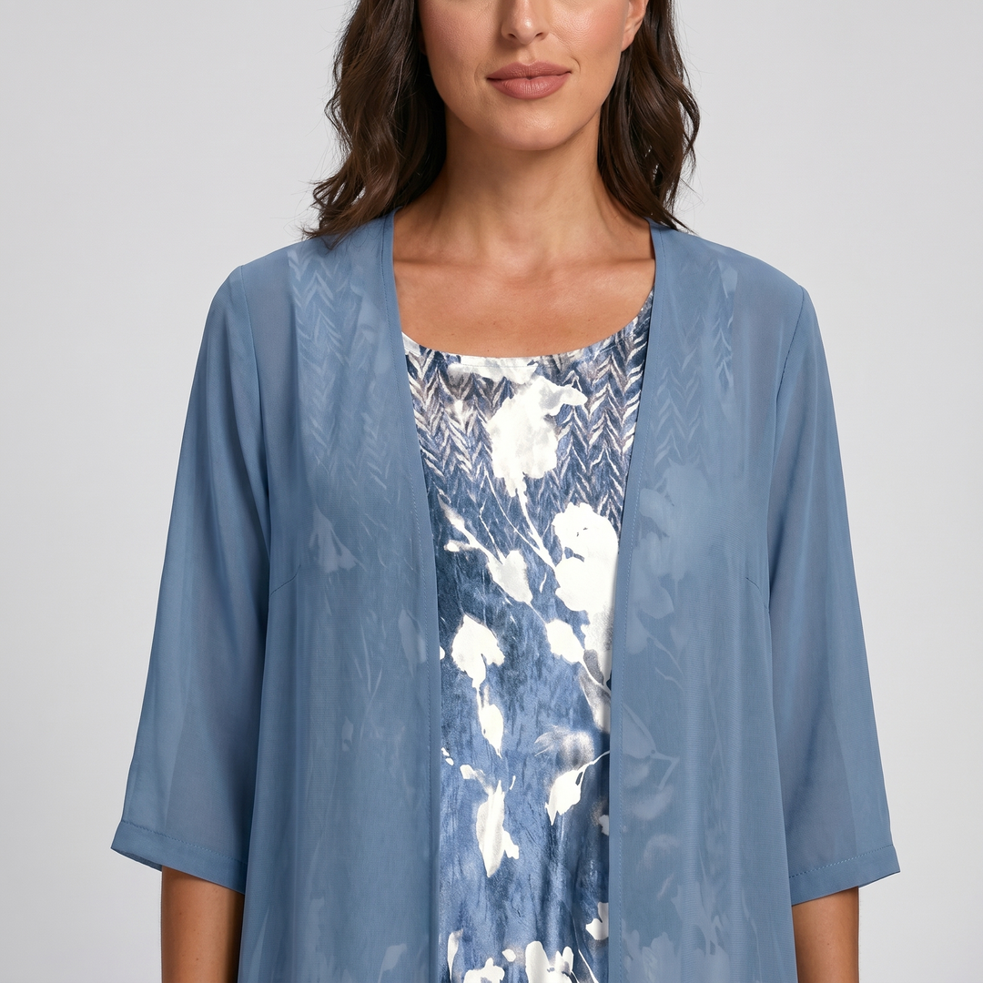 Noemie Dress | Stylish Layered Midi for Effortless Elegance