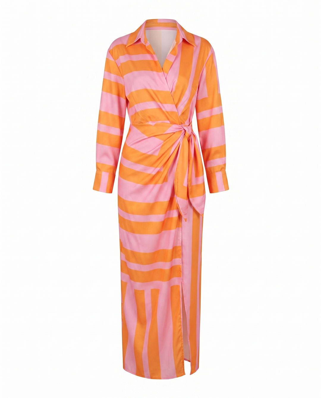 Maeve Dress | Leaf Print Maxi Wrap V-Neck