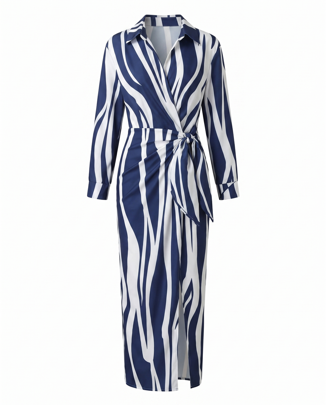 Maeve Dress | Leaf Print Maxi Wrap V-Neck