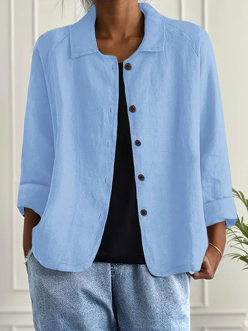 Zara | Women's Collared Button Front Long Sleeve Blazer