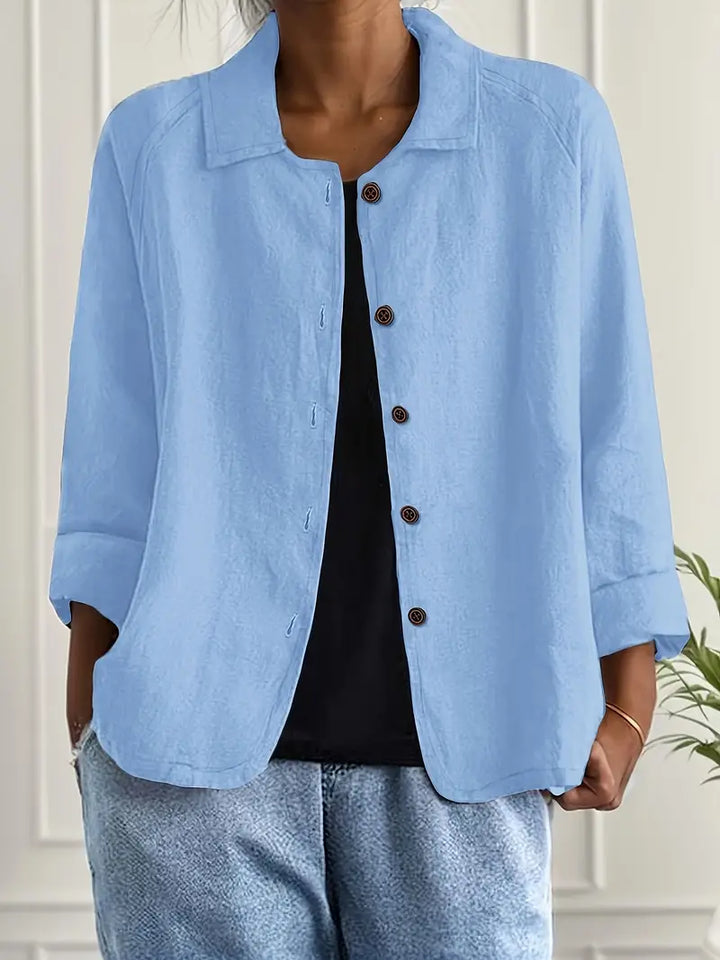 Zara | Women's Collared Button Front Long Sleeve Blazer