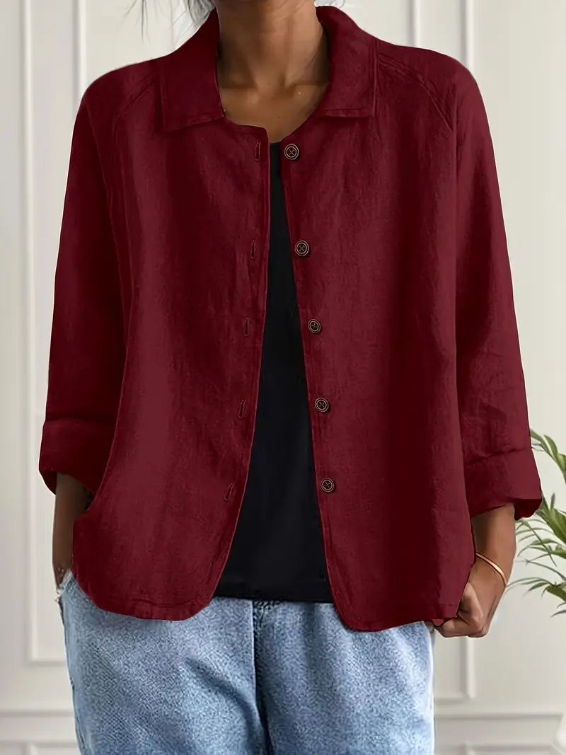 Zara | Women's Collared Button Front Long Sleeve Blazer