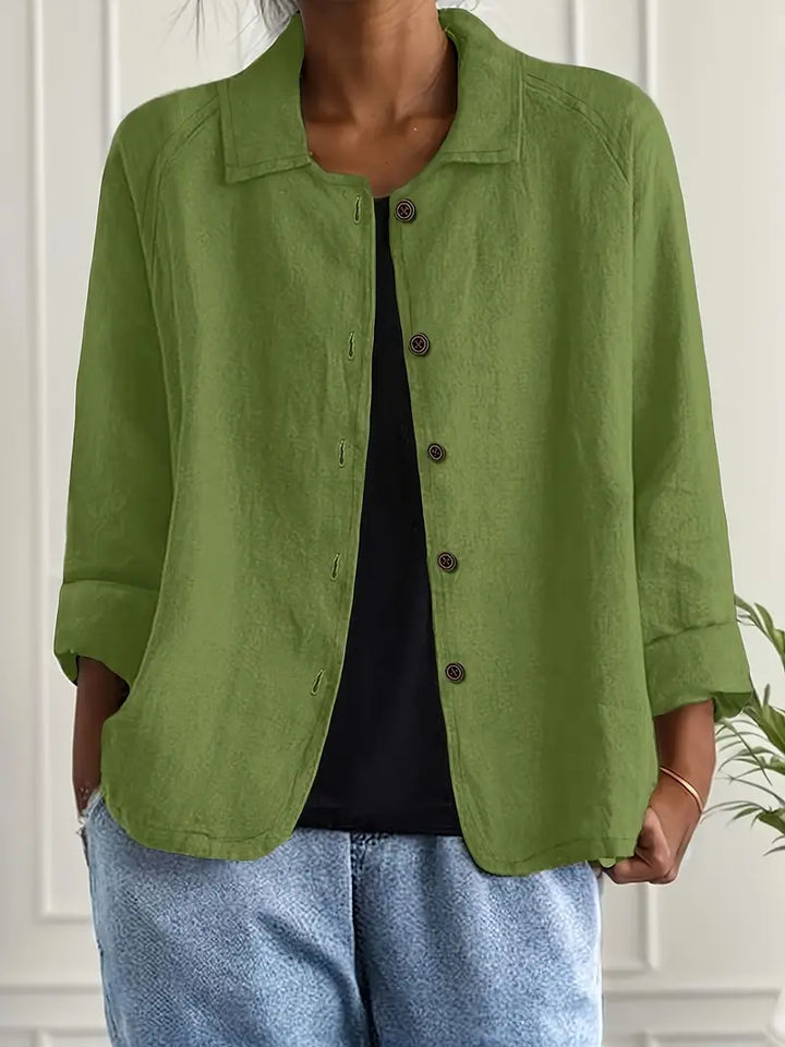 Zara | Women's Collared Button Front Long Sleeve Blazer