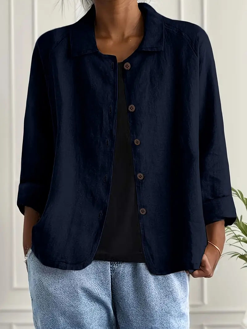Zara | Women's Collared Button Front Long Sleeve Blazer