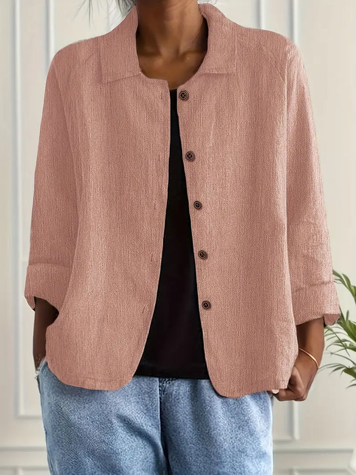 Zara | Women's Collared Button Front Long Sleeve Blazer