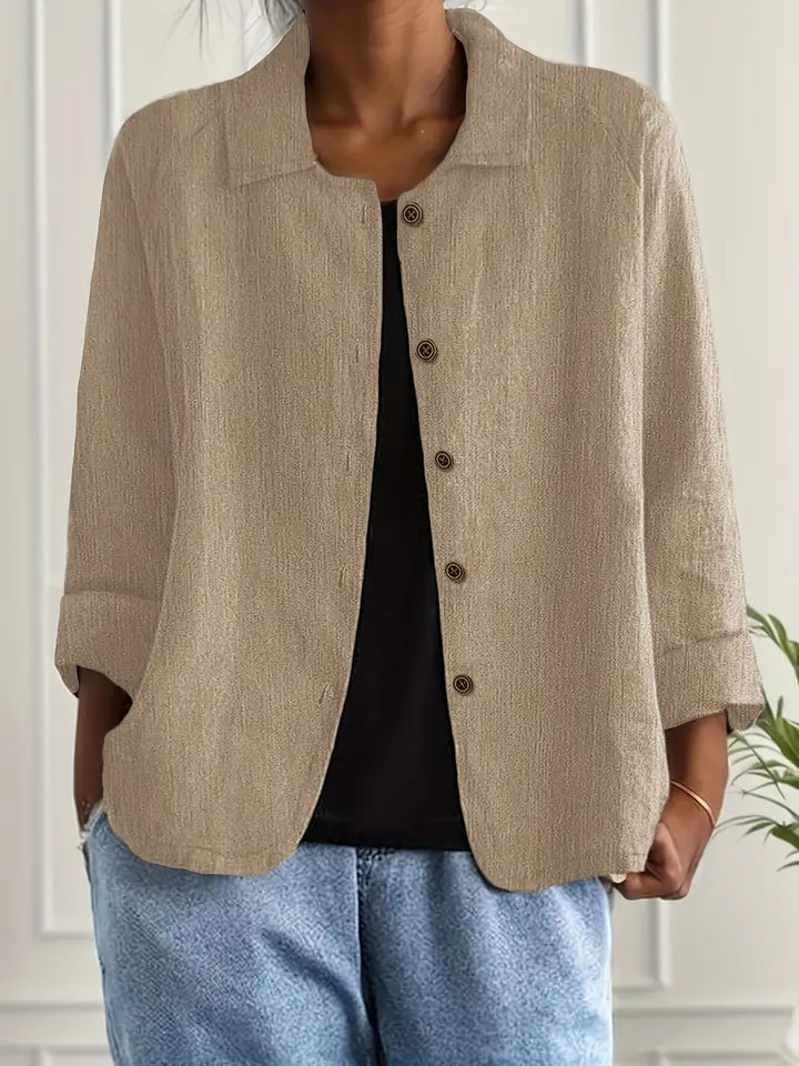 Zara | Women's Collared Button Front Long Sleeve Blazer