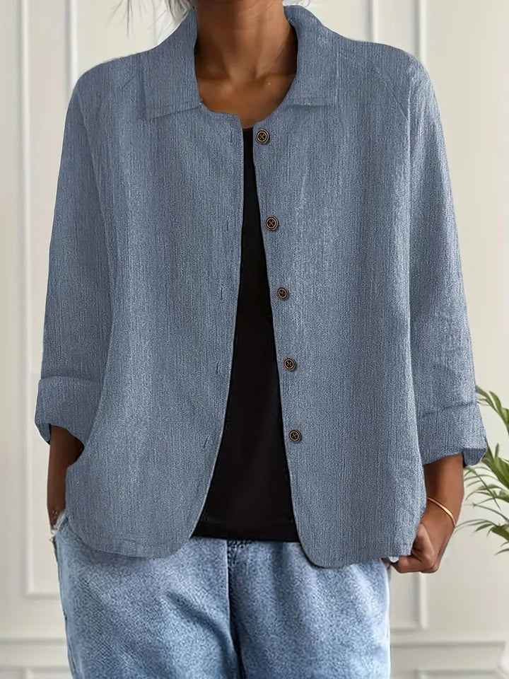 Zara | Women's Collared Button Front Long Sleeve Blazer