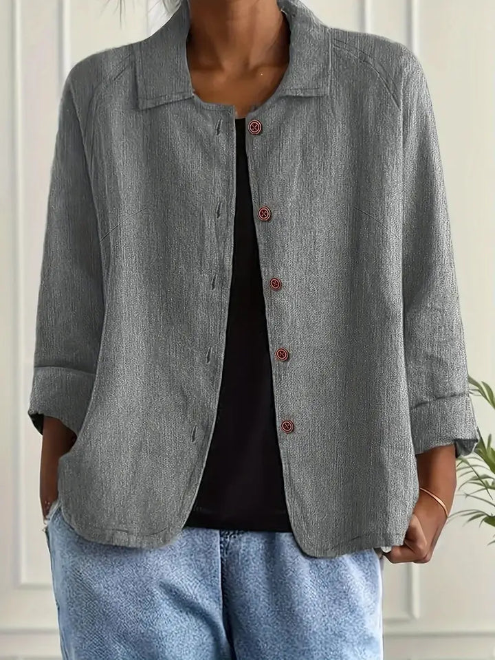 Zara | Women's Collared Button Front Long Sleeve Blazer