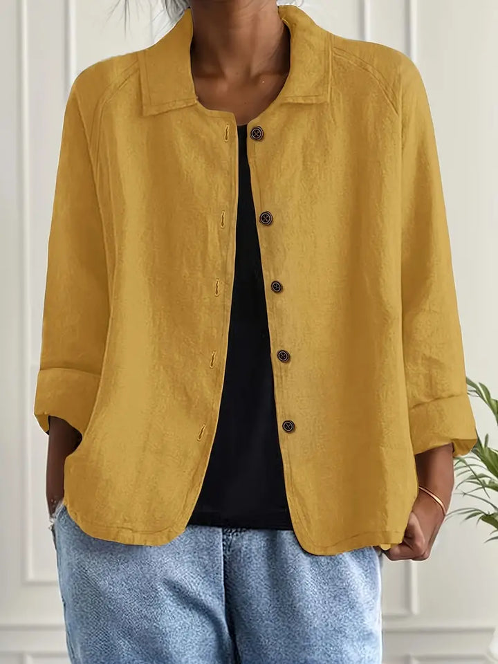 Zara | Women's Collared Button Front Long Sleeve Blazer